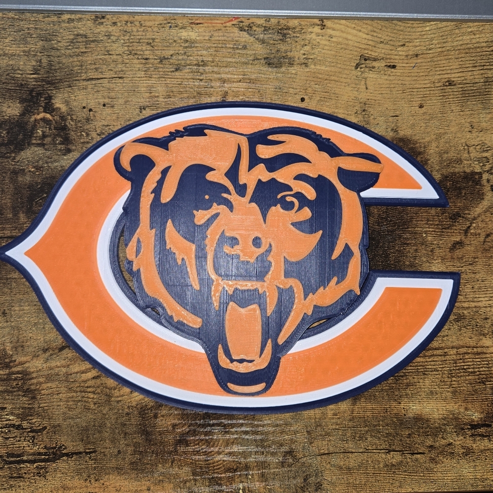 Chicago Bears Wall Decor - Orange and Blue